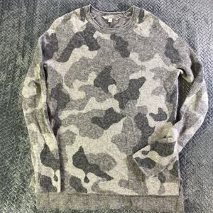 Athleta Undercover Gray Camo Pullover Alpaca Blend Sweater Size Small‎